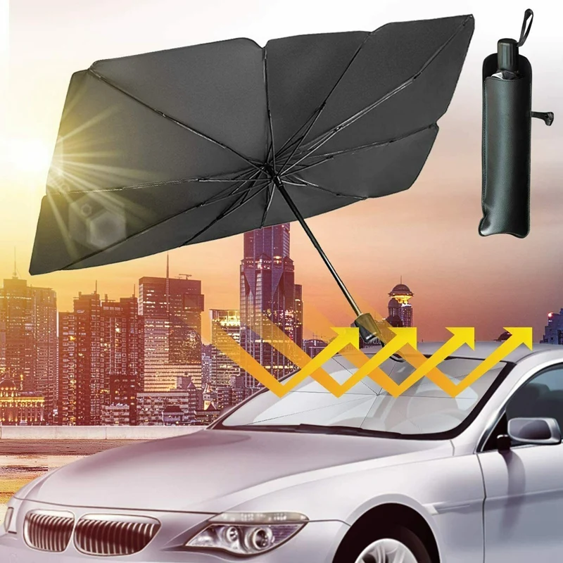 

Зонт от солнца на лобовое стекло автомобиля, складной зонт от УФ-лучей