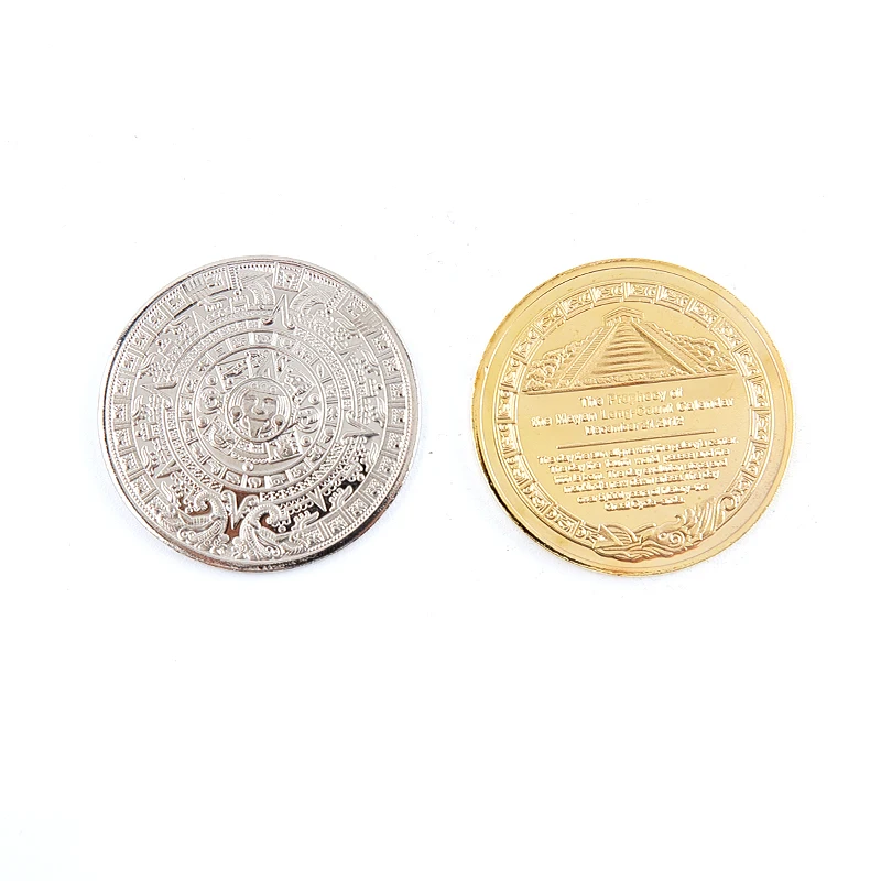 Монеты для украшения дома золотистые серебристые нестандартные монеты с