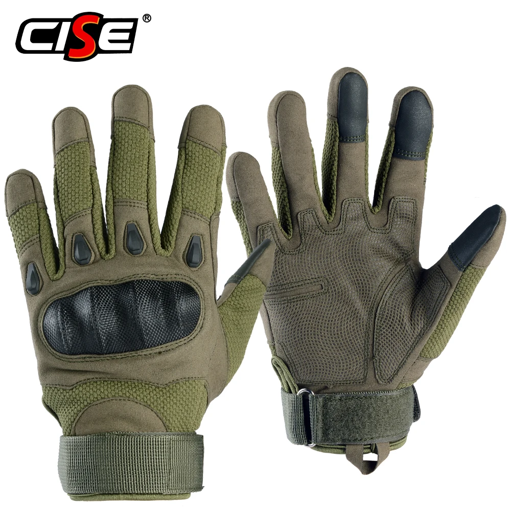 Сенсорный экран мотоцикл с твердыми костяшками полный палец перчатки для