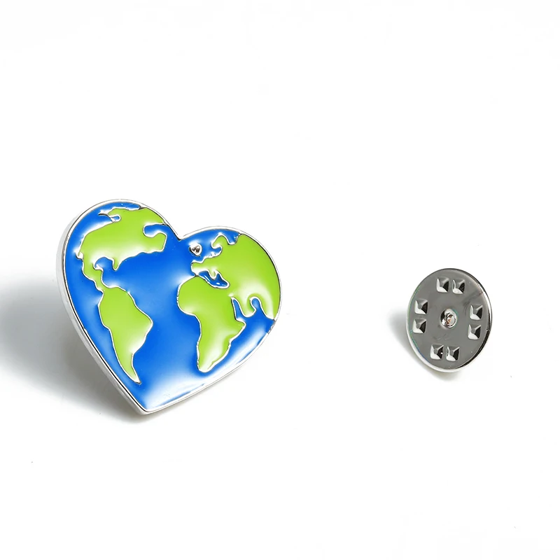 Модные эмалированные броши на куртки с изображением карты мира модные пальто