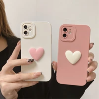 fashion cute cartoon love heart case for iphone 13 pro max 12 11 x xr xs max 7 8 plus luxury original liquid soft silicone cover