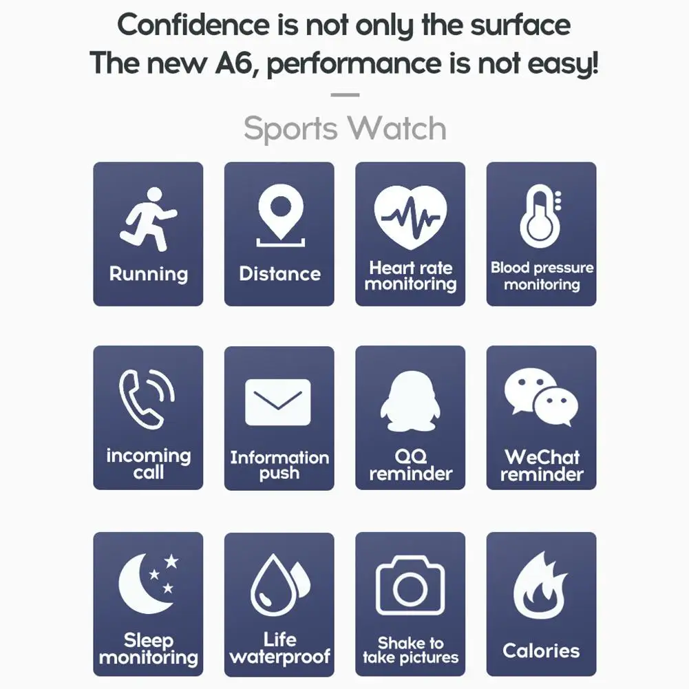 New Smart Watch Health Monitor Pedometer Men Women Heart Rate Blood Pressure Sport Fitness Watches Kid For Android IOS