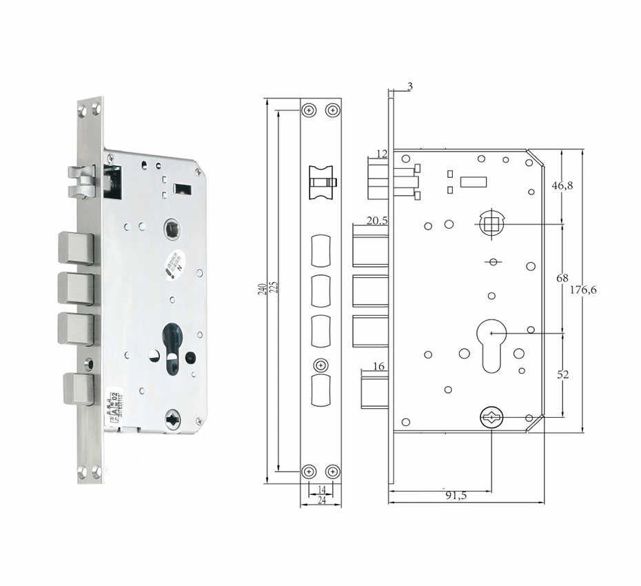 Smart Biometric Fingerprint Lock with Digital Password RFID Card Key Electronic Smart Fingerprint Door Lock keyless lock