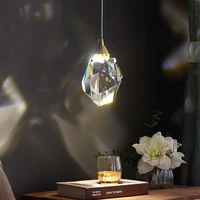 post modern light luxury crystal chandelier restaurant bar creative gold led copper chandelier free shipping