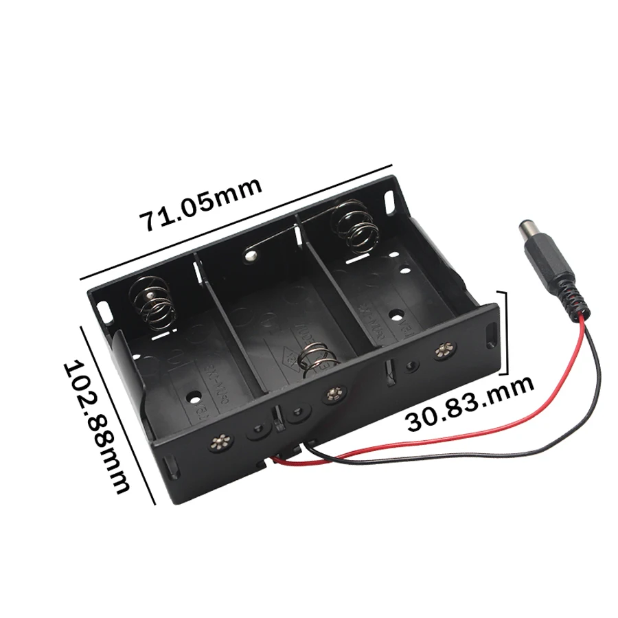 50 шт. 2X 3X 3V 4 5 V D размер держатель для аккумулятора коробка хранения с DC 5*2 1 мм