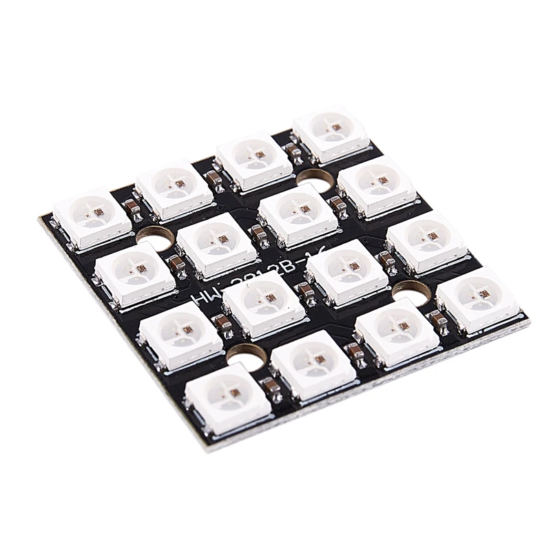 Новая 16-битная полноцветная светодиодная панель WS2812B 4*4 5050 RGB светильник