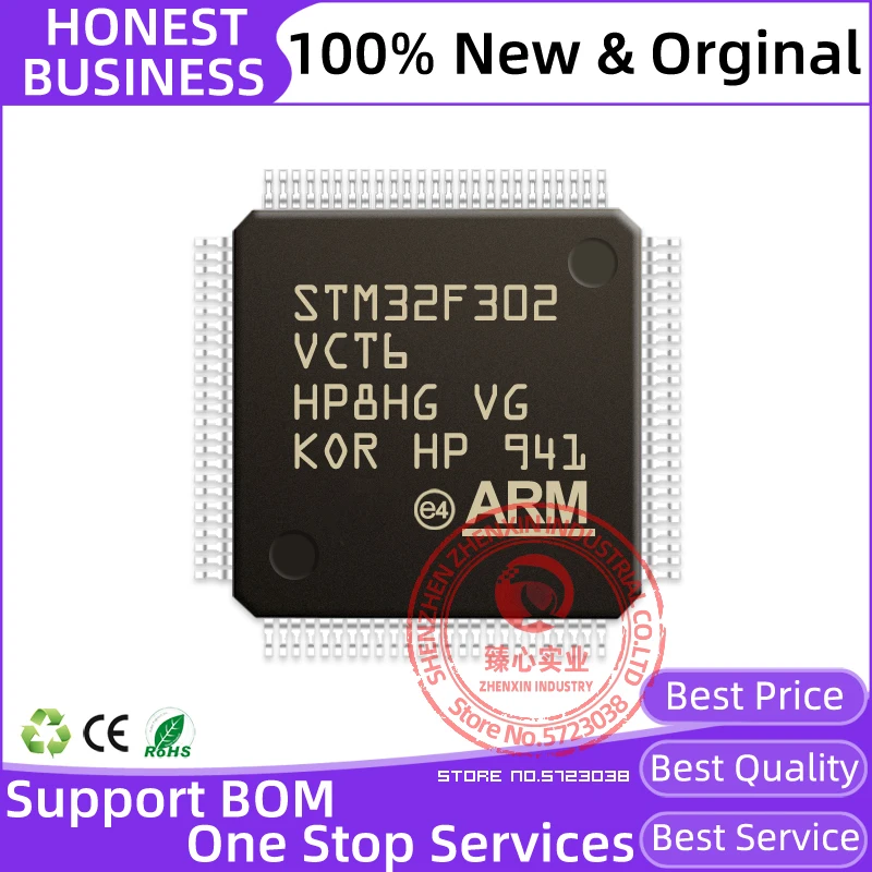 

1 шт./лот 100% Новый оригинальный микроконтроллер STM32F302VCT6 STM32F302VDT6 STM32F302VET6