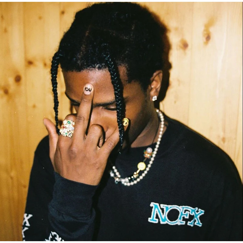 Футболка ASAP ROCKY для мужчин и женщин, футболки ASAP ROCKY, футболка в стиле хип-хоп, модная футболка в виде кости, черепа, жемчужной бабочки, «стиль», комбинация Astroworld