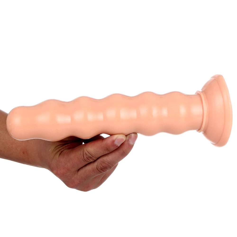 Unisex Suction Cup Beads Anal Dildo Big Wave Butt Plug Ass Anus Massage Stimulation Privacy Package Huge Erotic Penis |