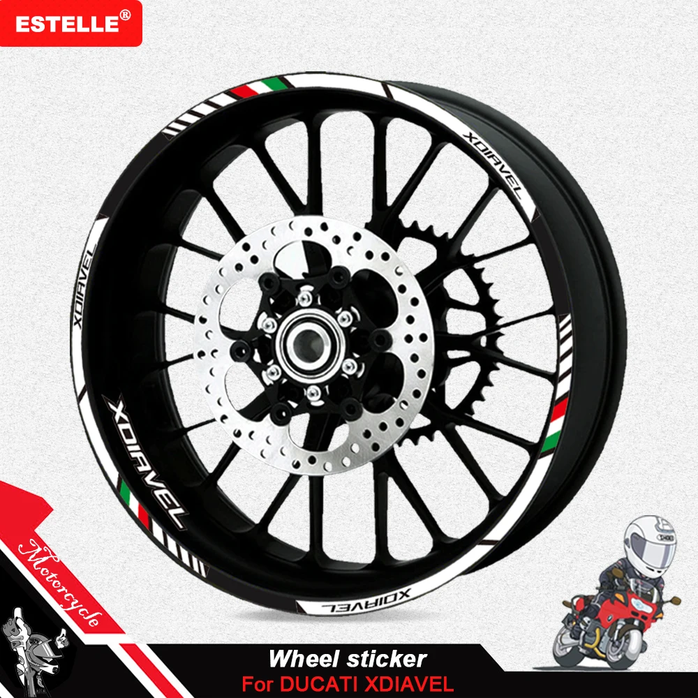 

Передние и задние колеса для мотоцикла DUCATI xдемоel, внешний обод, наклейки на колеса