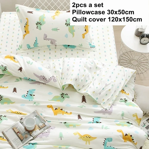 Dinosaur A 2 шт. в наборе) 120x150 см пододеяльник+ 30x50 см наволочка хлопковый комплект постельного белья для детской кроватки Поющая кровать - Цвет: Dinosaur A