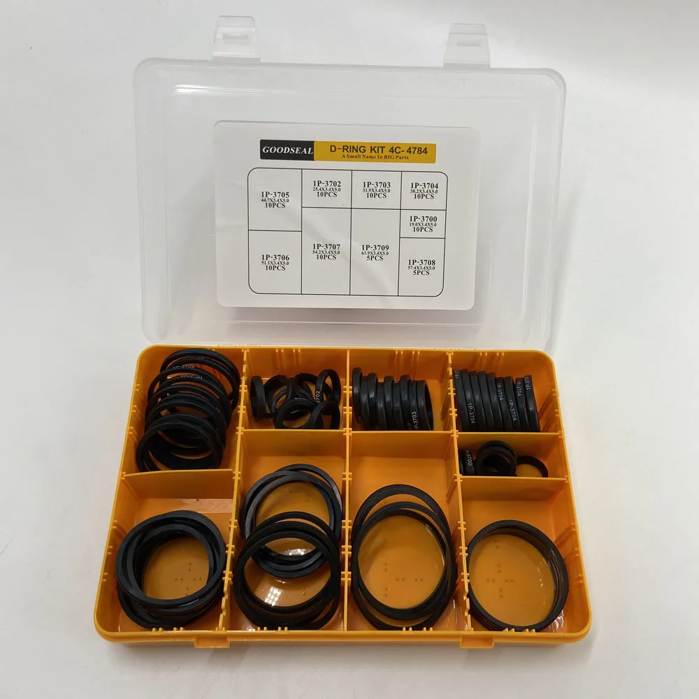 Комплект D-RING 4C4784 270-1535 содержит 9 размеров (1P3700 - 1P3709) для экскаватора CATERPILLAR CAT