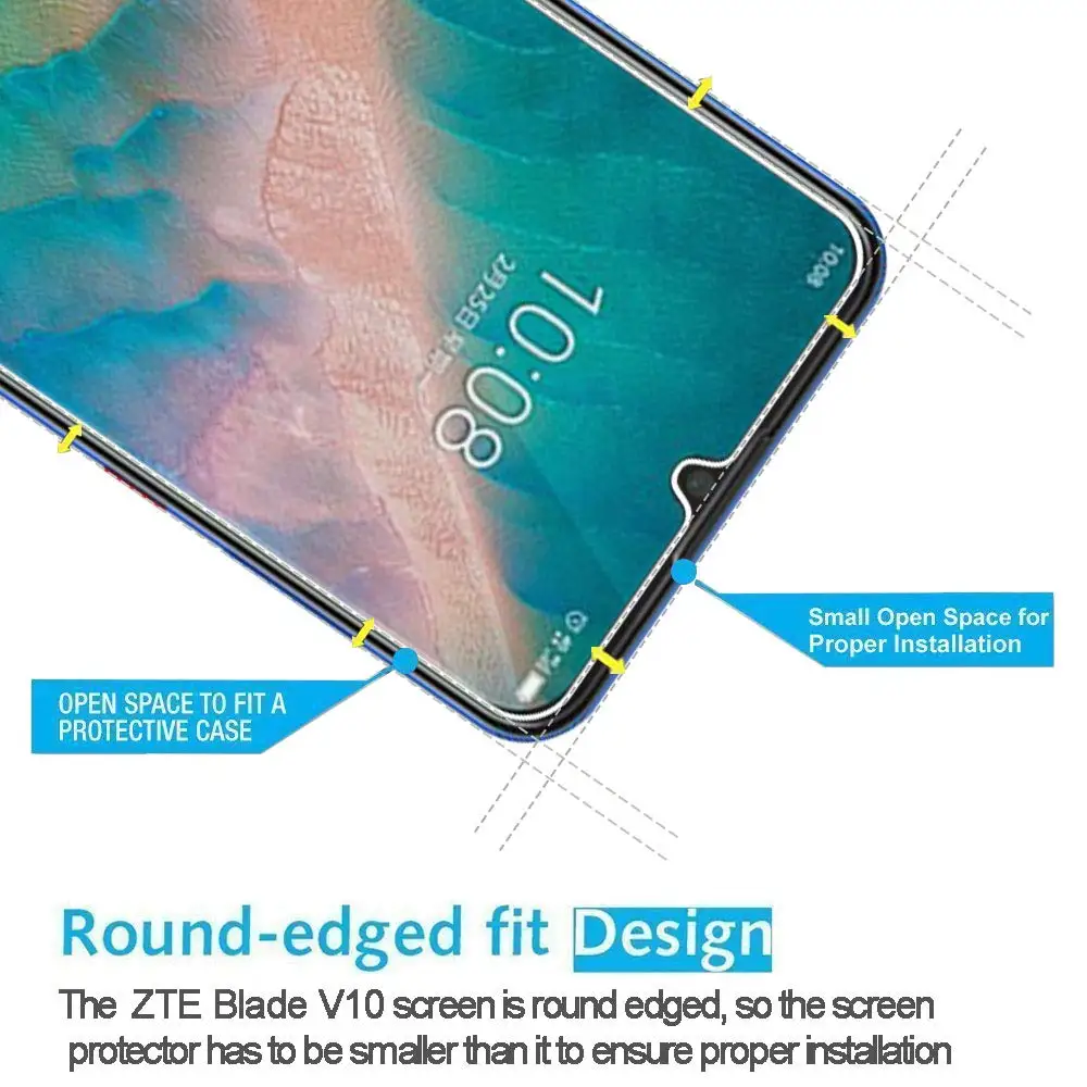 Закаленное стекло для ZTE Blade V10 Vita Защита экрана L8 A7 A3 A5 2019 защитная пленка|Защитные