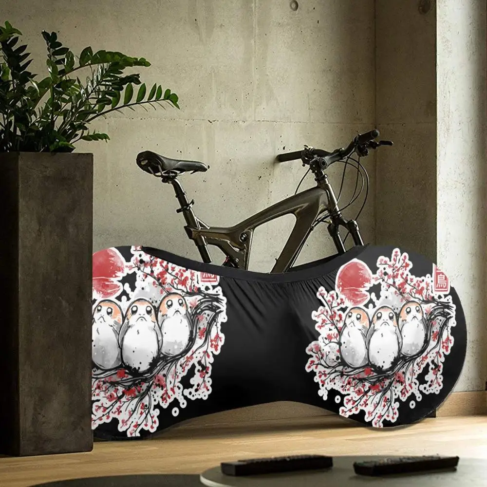 

Starbird Porg Jedi Force Kawaii Kanji utdoor Bike Unique MTB waterproof Bicycle dust cover Custom biking motocross downhill gift