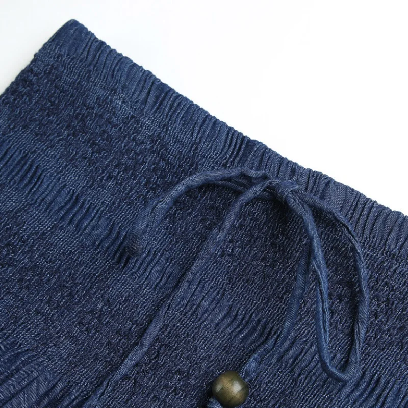 Женская винтажная длинная джинсовая юбка плиссированные юбки длинные