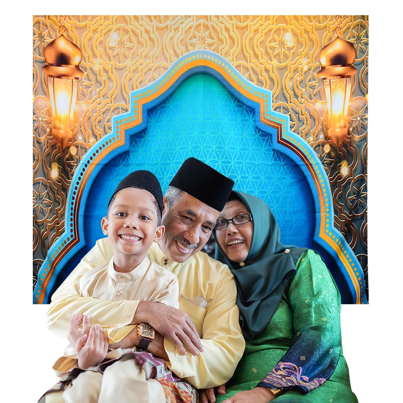 1 шт. ИД Мубарак Рамадан гобелен скатерть исламский Печатный фон настенное