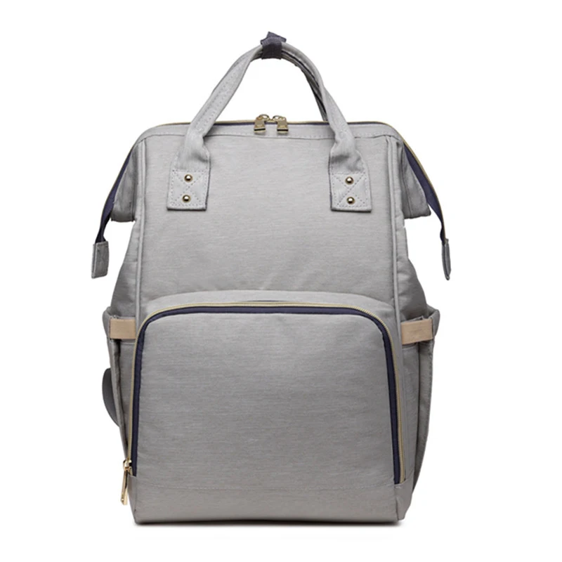 Light Grey Модная сумка для подгузников для мам, Большая вместительная Детская сумка, дорожный рюкзак для кормления, сумка для ухода за ребенком, ручная сумка для подгузников - Цвет: Light Grey