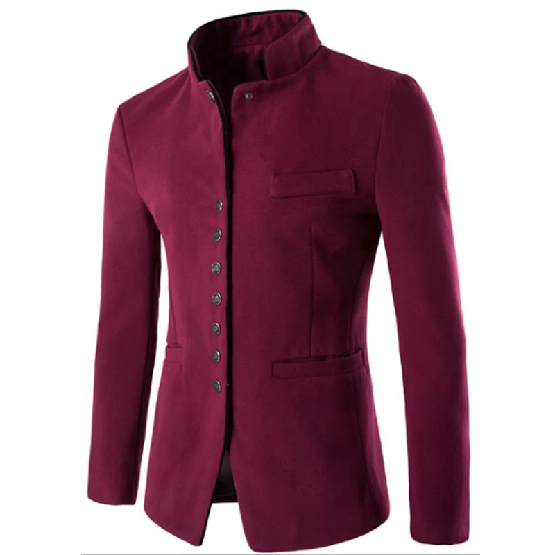 Куртка мужская демисезонная повседневная однотонная приталенная с воротником