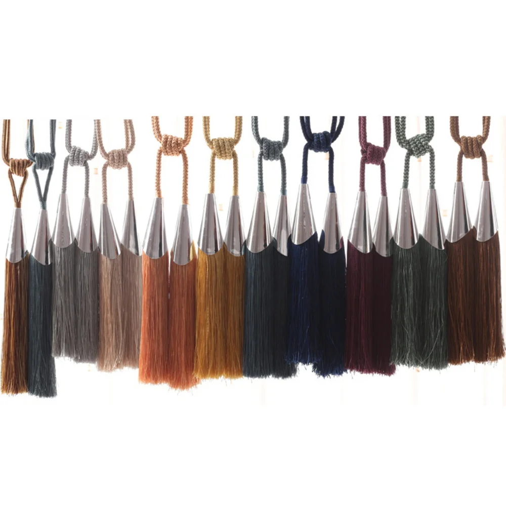 

2 PCS Curtain Tieback Strap Long Tassels Hanging Curtain Holder Rope Tingle Sewing Tingle Decoration DIY Decoration Curtains