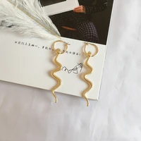 european and american new exaggerated long snake shaped earrings exaggerated ladies party banquet earrings 2021 trend jewelry