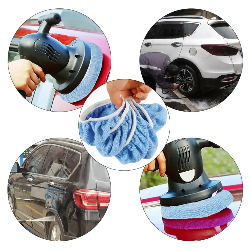 

Bonnet Polishing pad Soft Buffing Cover Microfiber Pack Replacement Kit