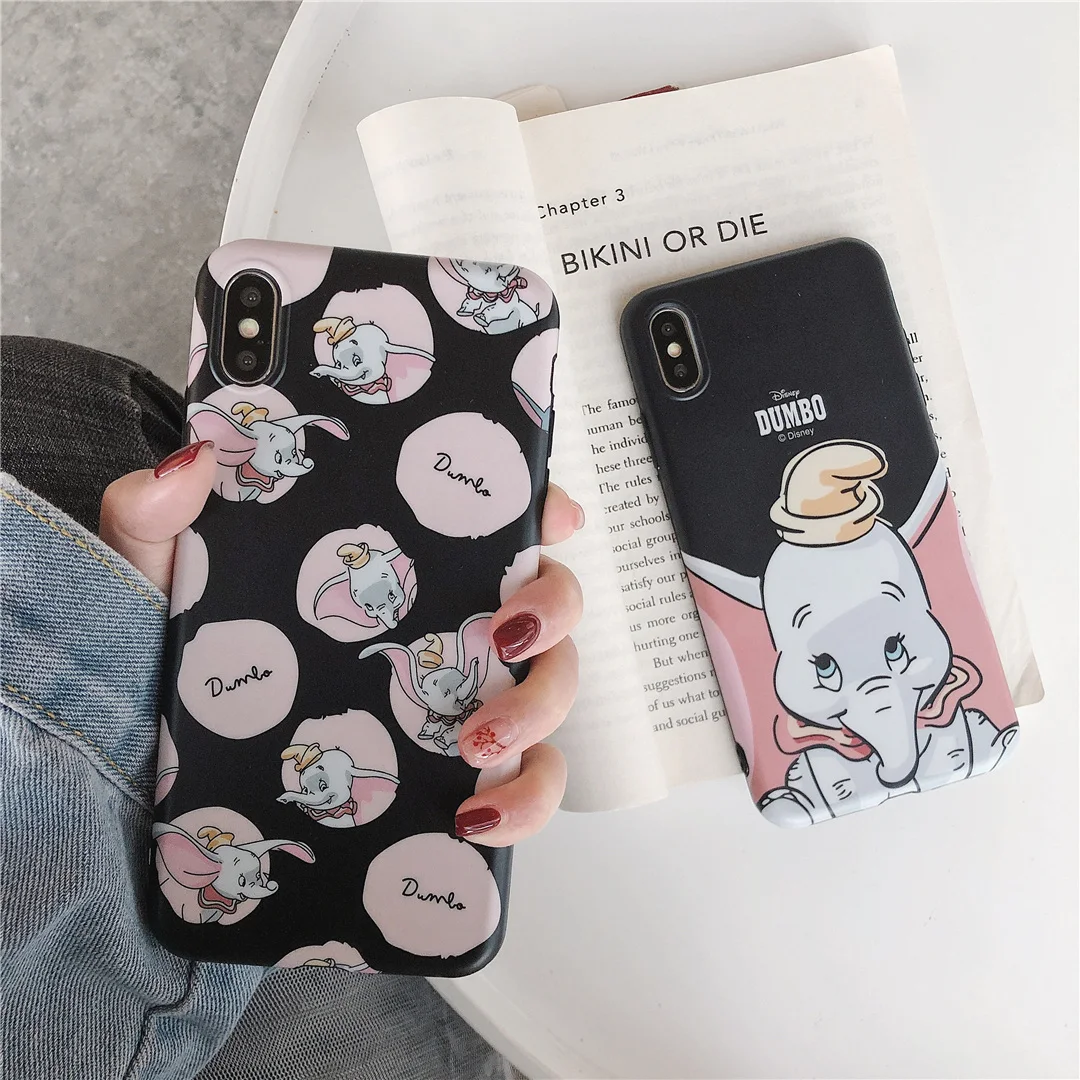 Милый простой мультфильм волна точка Dumbo IMD для iphone 6 6S 7 7plus 8 8Plus iphone X XR MAX чехол для телефона