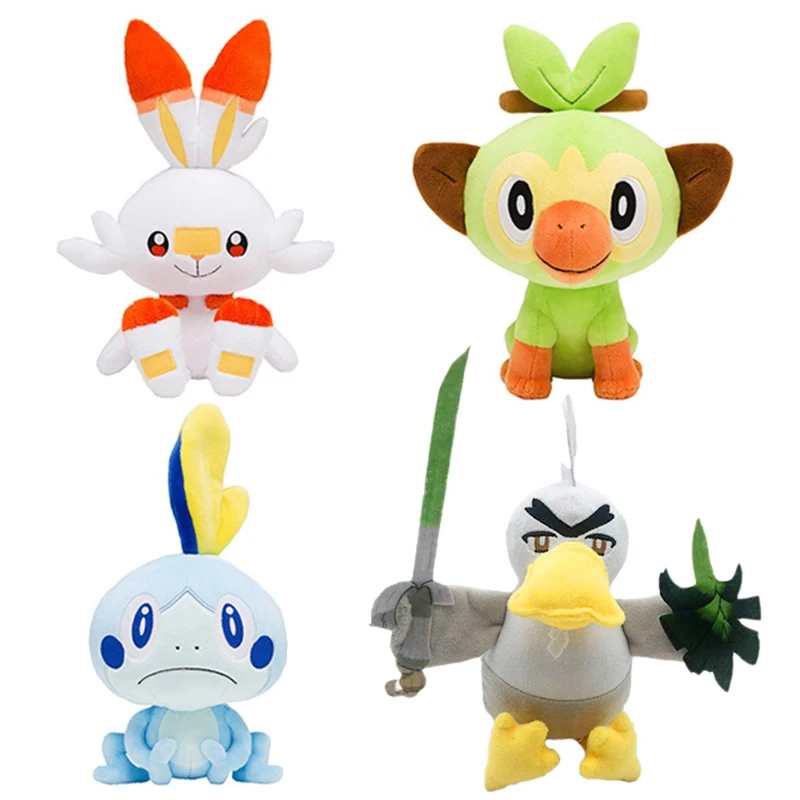 Scorbunny Sobble Grookey Sirfetch бы плюшевые игрушки животных: кролика ящерица пижама с принтом