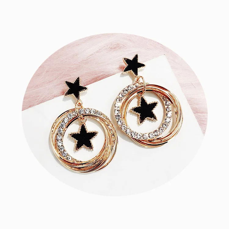 Модные серьги MADALENA SARARA S925 с иглами четыре варианта подвеской инкрустированные