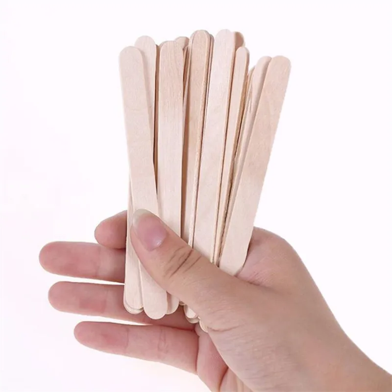 50PCS Woman Wooden Body Hair Removal Sticks Wax Waxing Disposable Beauty Toiletry Kits Wood Tongue Depressor Spatula - купить по