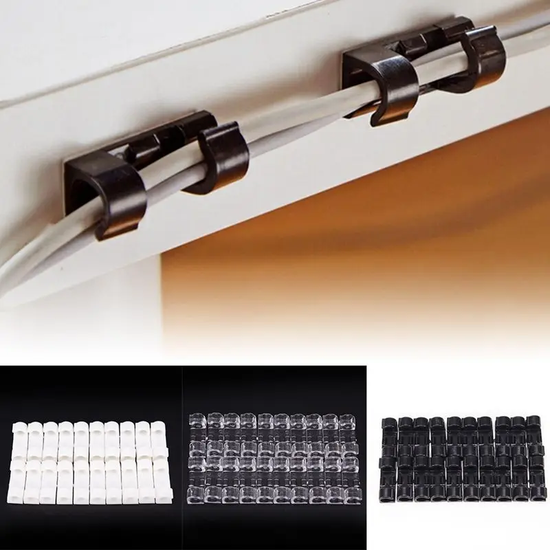 

Ходовой зажим 20 шт./лот зажим для проводов Настольный зажим для проводов Держатель Зажимы Зажим для кабеля устройство USB зажимы для шнура де...