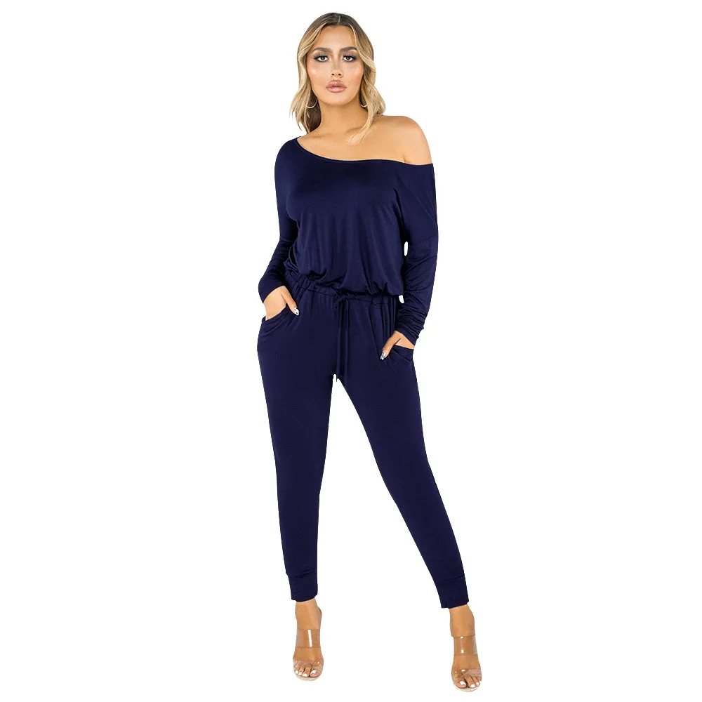 

New street style solid color T-shirt two-piece set