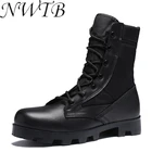 Мужские тактические военные ботинки, повседневная обувь, спецназ, кожаные армейские ботильоны, мотоциклетные боевые ботинки, военные ботинки