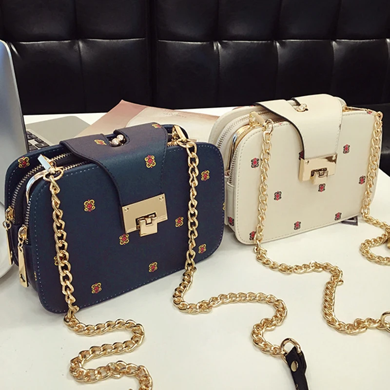 

British Fashion Simple Small Square Bag women's Designer Handbag high-quality Pu Leather Chain Mobile Phone Shoulder Bags