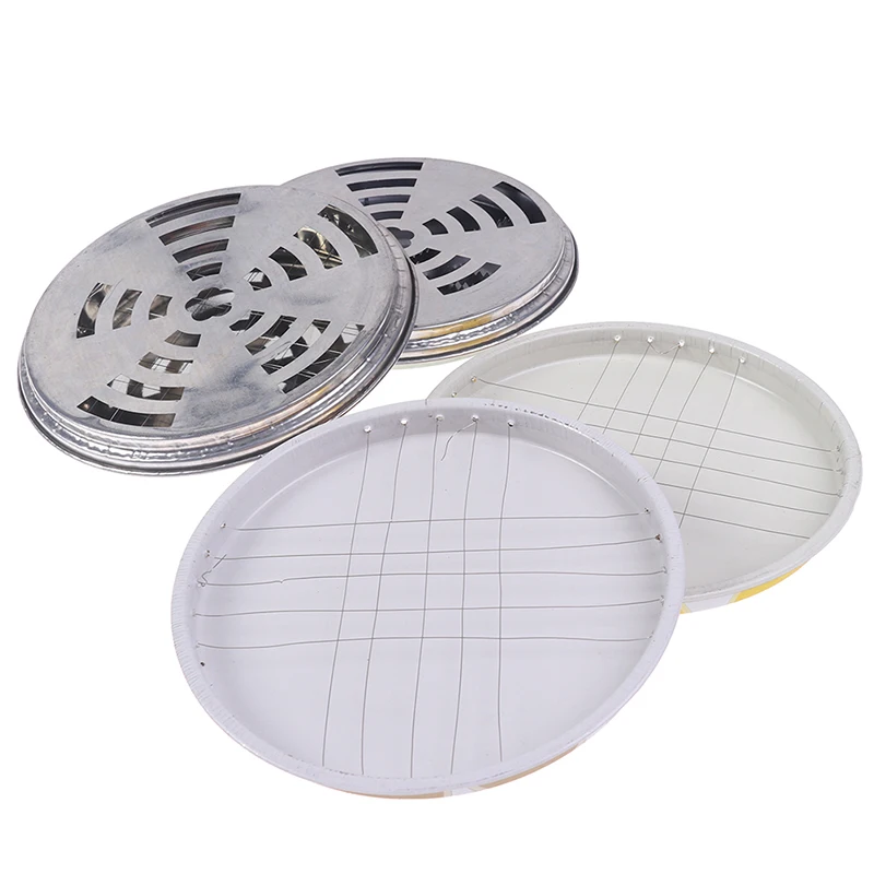 

Mosquito Coils Holder Burner Repellant Large Steel Insect Box Repellent Rack Sawtooth Mesh Bracket With Cover Home Decor