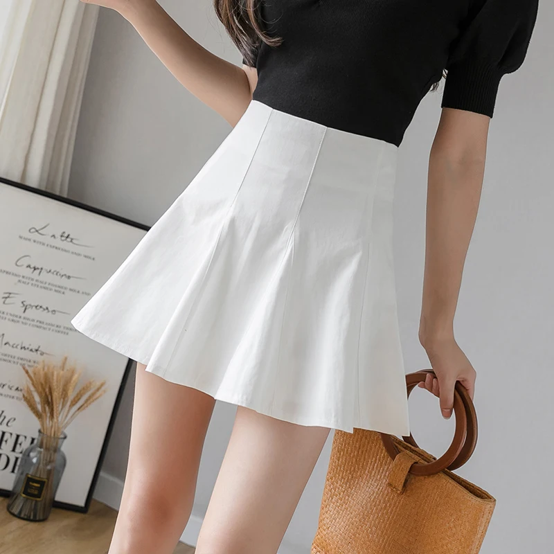 Женская плиссированная мини-юбка желтая юбка с высокой талией в стиле преппи