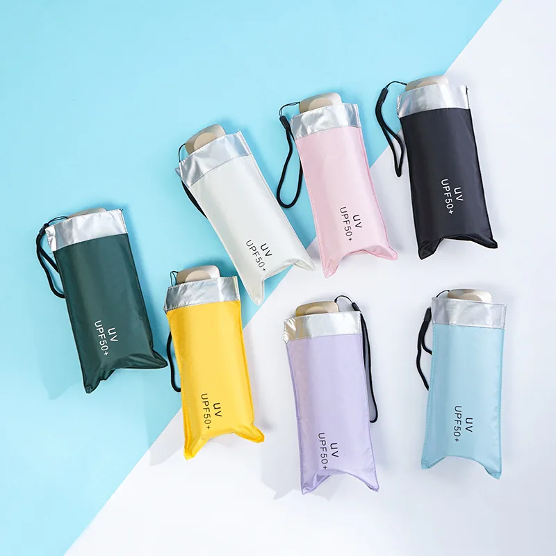 Зонт из титана и серебра пластика Складывающийся двойного назначения прозрачный