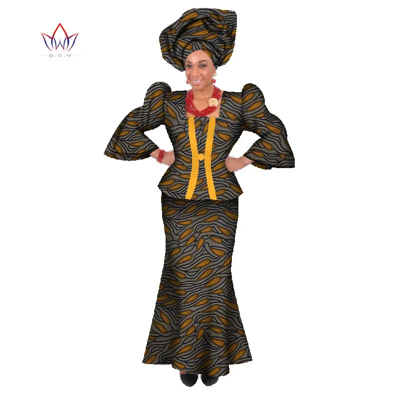 Традиционная африканская одежда с принтом Дашики Женский комплект из 2 предметов
