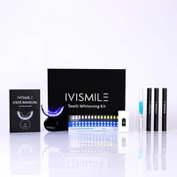 ivismile dental teeth whitening kit with 32 led light machine desensitizing gel pen bleach tooth whitener 35 carbamide peroxide