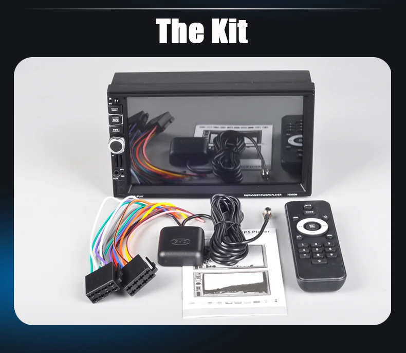 Автомобильный MP5 плеер 2 Din с GPS навигацией 7 дюймов HD Bluetooth стерео радио FM