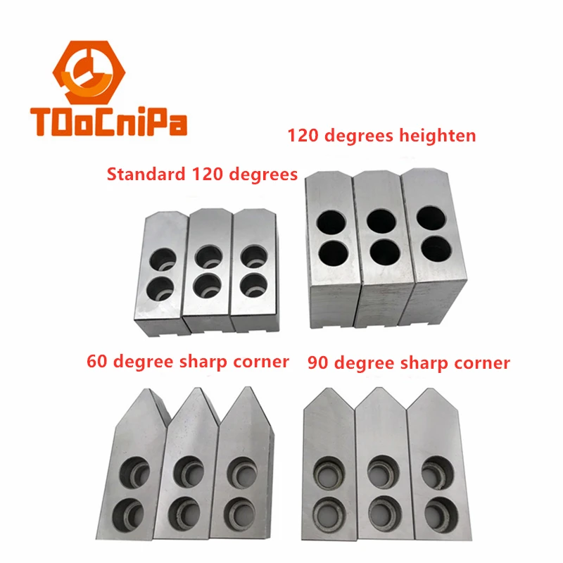 

Hydraulic soft jaws hydraulic jaws hydraulic chuck three-claw heightening and thickening steel raw claw 4 inch 5 inch 6 inch