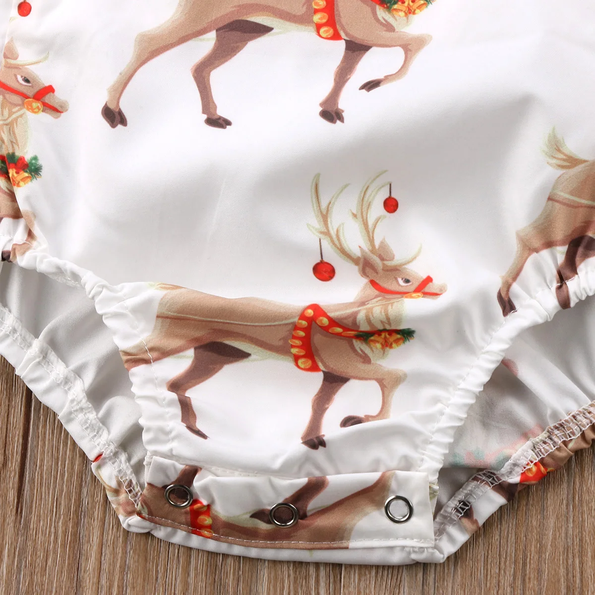 

Xmas Toddler Baby Girl Reindeer Strap Bodysuit One-piece Romper Sunsuit Clothes