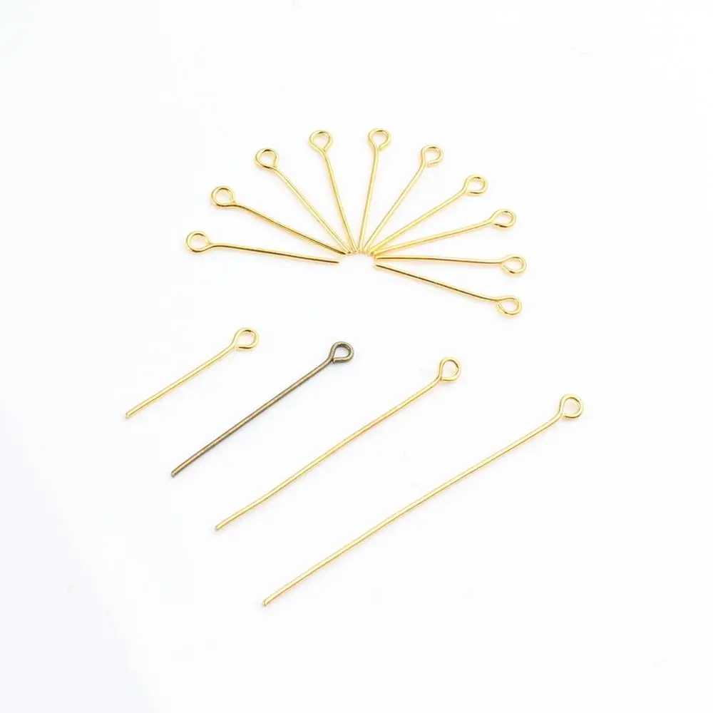 Золотистые/Серебристые шпильки с глазками 200 шт./лот 20 30 40 50 мм фурнитура для