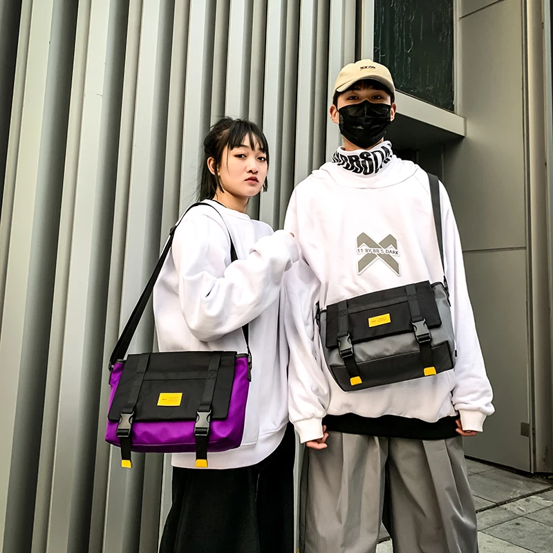 Мужская сумка мессенджер новая стеганая контрастная вместительная на плечо для