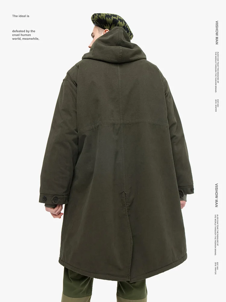 VIISHOW мужская зимняя куртка Брендовое зимнее пальто одежда 2018 однотонная парка