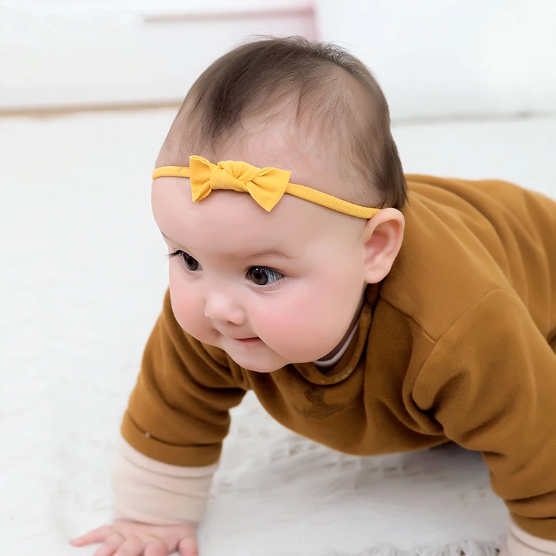 

6/7Pcs/Set Baby Girls Small Bow Headband Baby Bow Knot Soft Nylon Headband Cute Newborn Headdress Hair Accessories Baby Headband