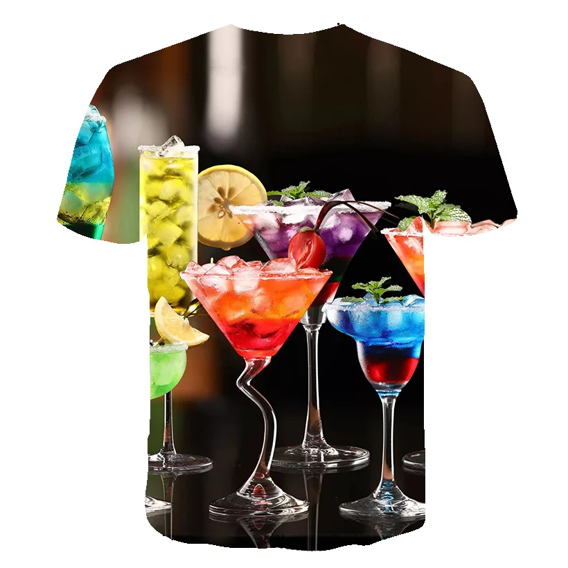 

2021summer Beer 3D Print T Shirt Boy and girl Funny Novelty T-shirt 4-14 Short Sleeve Tops Unisex Outfit Clothing