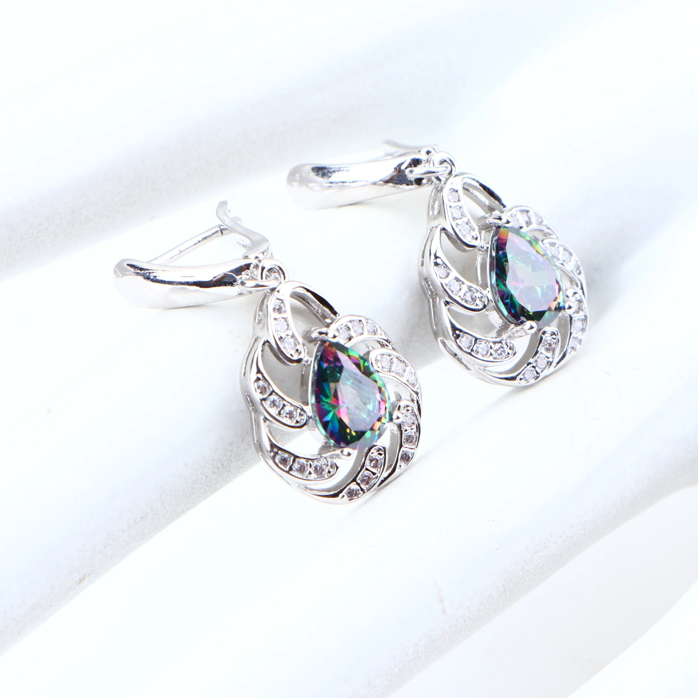 Женские аксессуары 925 серебряные циркониевые Ювелирные наборы свадебное