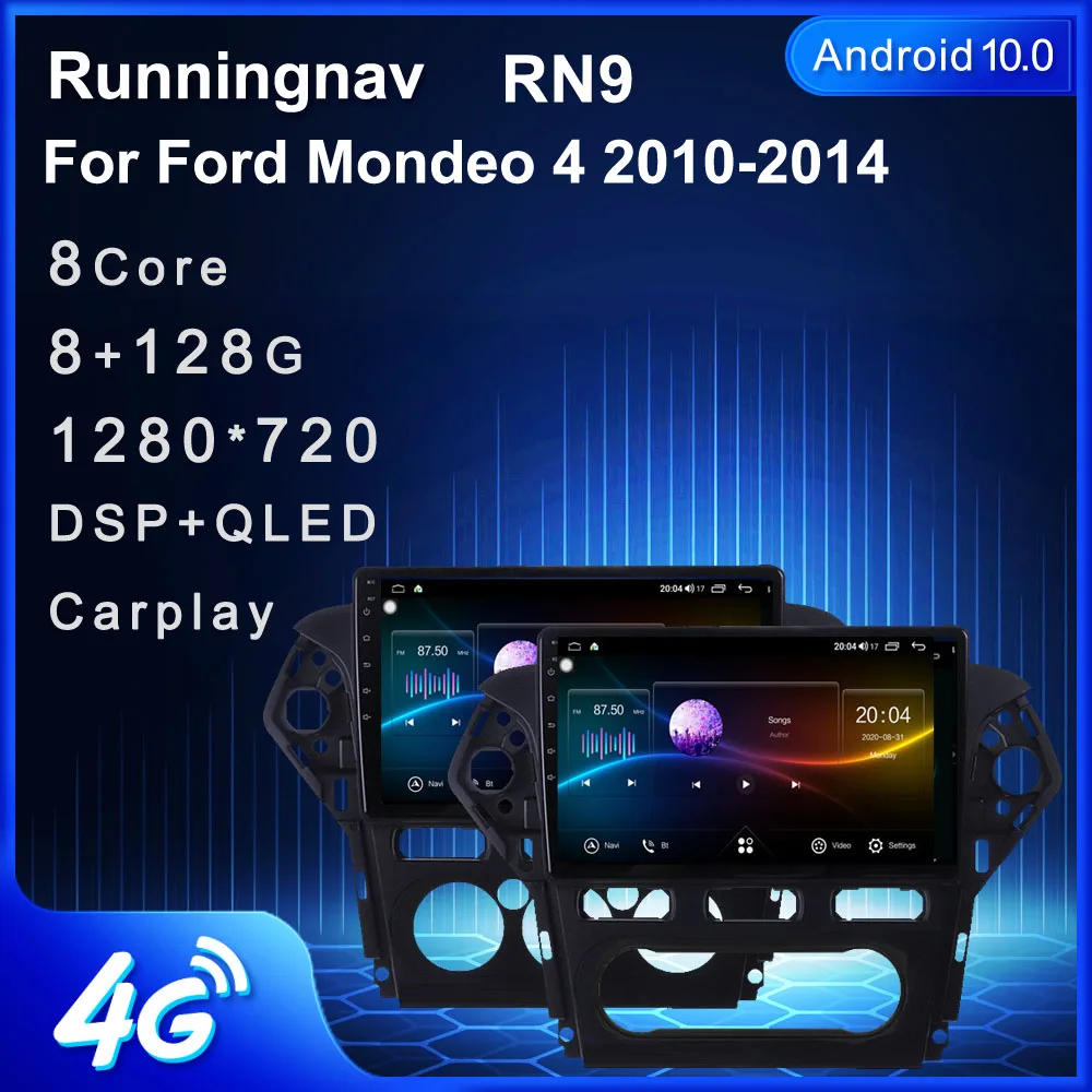 4G LTE Android 10 1 для Ford Mondeo 4 2010 2011 2012 2013 2014 мультимедийная стерео Автомагнитола DVD-плеер