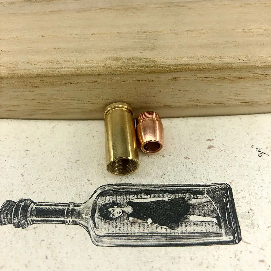 1 пара EDC бусины для ножей медные латунные цилиндрические бусы на шнурок брелок из