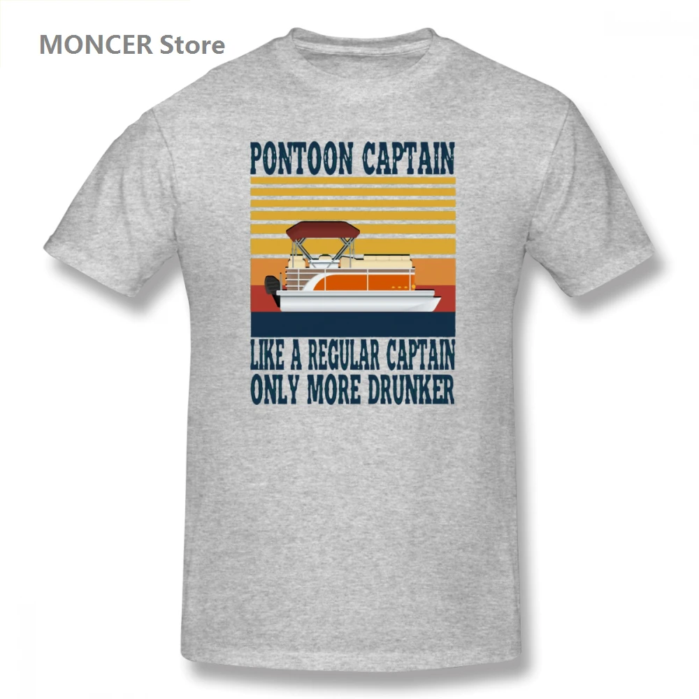 

Pontoon Captain Like A Regular Captain Only More(1) Funny Novelty Men's Basic Short Sleeve T-Shirt R161 Tees Tops